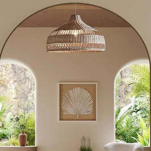 Abat-jour en rotin fait à la main en gros décoratif écologique abat-jour de plafonnier léger durable du Vietnam - Product Image 5