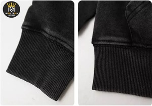 Sudadera con Capucha de Invierno de la Mejor Calidad, Lavado Ácido Sólido, Estilo Vintage Premium, Conjuntos Deportivos Hip Hop para Hombre - Product Image 5