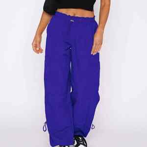 2025กางเกงคาโก้ทรงตรงสำหรับผู้หญิงรักษาความสบายกางเกงขายาวโปโลผู้หญิงทรงตรงมีกระดุมลายพราง - Product Image 5