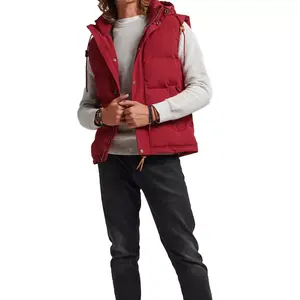 Gilet bouffant d'hiver matelassé en polyester respirant et élégant sans manches Logo personnalisé Style duvet vestes chaudes pour hommes - Product Image 6