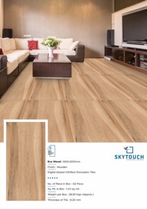 Azulejos de Cerámica Serie Matt Colección Madera 600x1200, 60*120, Aspecto Madera, Acabado Mate, Azulejos de Porcelana Marrón para Piso - Product Image 4