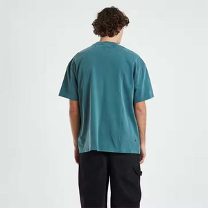 300 GSM เสื้อยืดผ้าฝ้าย100% สำหรับผู้ชาย, เสื้อยืดคอตตอนโอเวอร์ไซส์โชว์ไหล่ปล่อยปล่อยเสื้อยืดสตรีทแวร์เนื้อผ้าเรียบ - Product Image 2