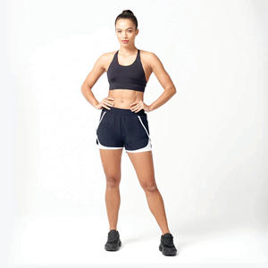 92% Polyester 8% Élasthanne Femmes Noir Lab 360 Never Stop Short 2 en 1 avec Doublure Intérieure Compressive - Product Image 1