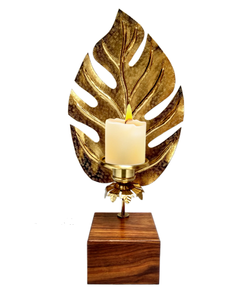 Base en résine bougeoir en laiton fabriqué à la main décoratif Artware finition polie décor à la maison décor Antique bougeoir - Product Image 3