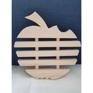 Salvamanteles de Madera Maciza Estilo Nórdico, Diseño de Rejilla Cruzada, Aislante de Calor, Protector de Escritorio Premium para Platos Calientes, Juego de Salvamanteles de Madera - Product Image 5