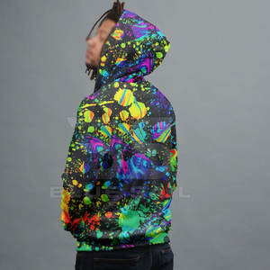 Sweats à capuche pour hommes avec logo personnalisé et impression unique sur toute la surface pour la salle de sport et l'extérieur. - Product Image 5