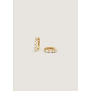 Diamond Graduated <b>Huggie</b> Earrings - Product Image 1