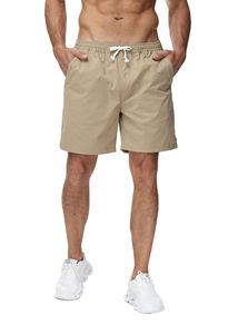 Men's High Quality Sport Cargo Pants Casual Jogging Twill <b>Shorts</b> <b>with</b> <b>Zipper</b> <b>Pockets</b> 7 Inch Stretch Drawstring Closure - Product Image 3