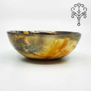 Tazón de cuerno natural hecho a mano para servir ensaladas, aperitivos o decoración, utensilios de cocina ecológicos elegantes para el estilo rústico del hogar - Product Image 2