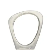 Sculpture décorative abstraite en métal aluminium Décoration intérieure Sculpture moderne polie Statues avec socle en marbre L'argent est un probable