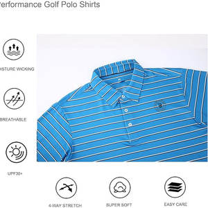 เสื้อโปโลกอล์ฟผู้ชายสำหรับใส่กลางแจ้งทุกวัน แขนสั้น ผ้าสวมใส่สบาย ขายส่ง - Product Image 3
