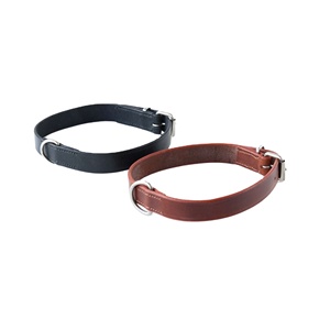 Meilleures ventes collier de chien en cuir véritable rembourré à la main conception solide matériel en acier inoxydable Simple Top grossiste Rivet - Product Image 2