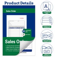 Formulaire de commande sans carbone personnalisé 210x140, carnet de commandes de vente, facture, reçu, carnet de commandes d'achat, lettre de commande, note de livraison pour entreprise