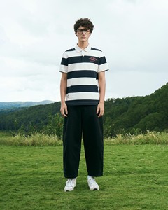 High Quality Cotton Knitted Breathable Casual Men's <b>Short</b>-<b>Sleeved</b> <b>Button</b>-<b>Up</b> Regular-Length Striped Patch for Shirt Print Routine - Product Image 3