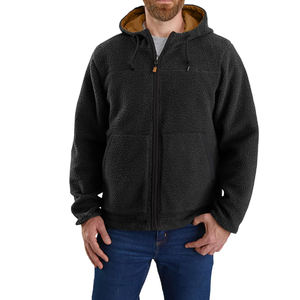 Haute qualité décontracté hiver chaud polyester unisexe doublé col montant fermeture éclair réversible polaire veste - Product Image 2