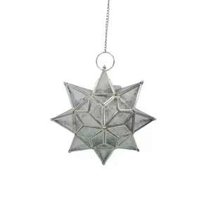 Décoration murale en étoile en métal noir rustique pour Noël pour la décoration de fête à la maison décoration d'étoile d'or d'arbre de Noël - Product Image 4