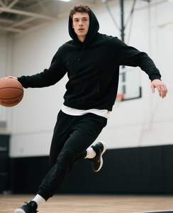 Unisex Pullover Hoodie 400 GSM Heavy Cotton Fleece <b>Long</b> <b>Sleeve</b> Sweatshirt Blank Printing Streetwear Winter Bulk Supply - Product Image 4