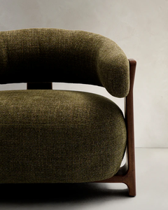 Sillón Nórdico Individual con Estructura de Madera Maciza y Fundas de Tela, el Lounge Más Popular para Dormitorio y Sala de Estar, Ideal para Apartamentos - Product Image 6