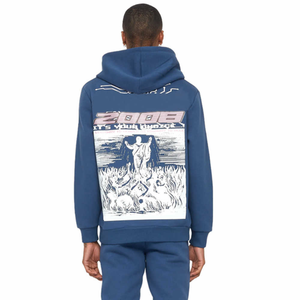 ชุดวอร์มสองชิ้นของผู้ชายชุดวอร์มผ้าฝ้าย100% สตรีทแวร์กางเกงวอร์มขาบานสำหรับฤดูหนาว - Product Image 4