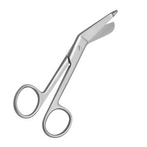 Ciseaux de chirurgie de la meilleure qualité Lame tranchante coudée chirurgicale Ciseaux de coupe de pansement de chirurgie en acier métallique - Product Image 1