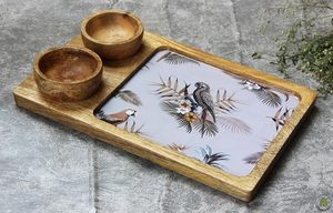 จานเสิร์ฟทำจากไม้สำหรับทำซูชิขนมปังและของขบเคี้ยวเหมาะสำหรับการนำเสนออาหารญี่ปุ่นหรือคอนติเนนตัล - Product Image 5