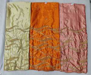 2026 Hot Selling Blue Somalian Traditional <b>Silk</b> Satin <b>Fabric</b> Underskirt Gorgura Hand Beaded Floral Design Breathable Dress - Product Image 5