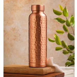 Seamless <b>Copper</b> <b>Drinking</b> <b>Bottle</b> Ayurvedic Water Storage <b>Bottle</b> for Home Office Use - Product Image 6