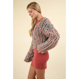 Giacca in Maglia con Zip per Donna Very J con Dettaglio in Filato Shaggy J - Product Image 3