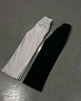 Pantalon de survêtement unisexe Hip Hop imprimé avec lettres brodées, double couche, coupe ample, grande taille, imperméable, 100% coton, taille mi-haute