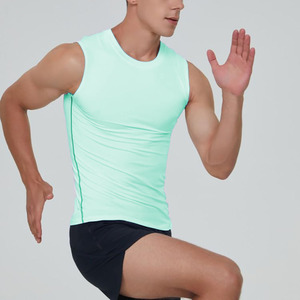 Poids du tissu 180 grammes OEM personnalisé sport personnalisé plaine formation Singulet chemises entraînement 100% polyester poids lourd logo O cou - Product Image 2