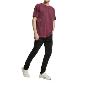 Men Acid Wash Plus Size Blank Oversize T-Shirt Vintage Streetwear Heavy Cotton Loose Fit Breathable Hip Hop Casual Summer - Product Image 2