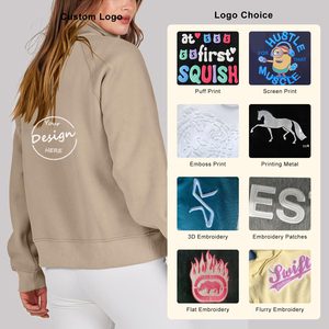 เสื้อสเวตเตอร์ลำลองแขนยาวของผู้หญิงเสื้อครอปท็อปเสื้อแจ๊กเก็ตมีฮู้ดระบายอากาศได้อบอุ่นมีโลโก้ด้านหน้าสไตล์สตรีทแวร์ - Product Image 5