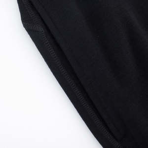 Women's 100% Cotton Anti-wrinkle High Quality Black Elastic Waist Women's Clothing Women's <b>Shorts</b> <b>With</b> <b>Zipper</b> <b>Pockets</b> - Product Image 3