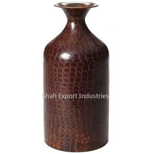 Vases à fleurs en métal couleur cuivre au Design martelé pour mariages événements fêtes décoration Vase à fleurs fait main de grande taille - Product Image 5