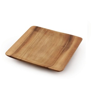 Assiette en bois écologique 100% assiette en bois véritable pour fruits et décoration de table assiette en bois d'acacia - Product Image 6