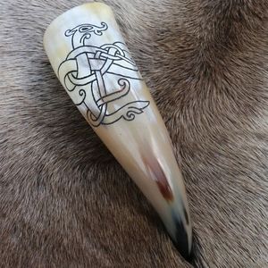 ถ้วยดื่มแบบไวกิ้งแกะสลักตามสั่งของตกแต่งสไตล์สัตว์ตามสั่งเทคนิคการแกะสลักจากอินเดีย - Product Image 2