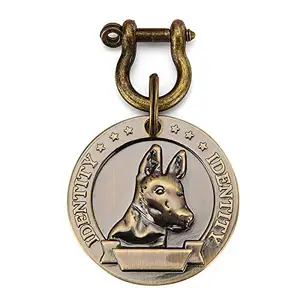 Multifunktion ale Tag Dog Charm Haustier halsband Id Messing Antik Haustier Antik Gold halsband Charm Messing Tag Round Imported Collar Charm