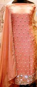 Costumes de designer moderne indien pakistanais de qualité supérieure brodés à la main pour les femmes beau style traditionnel avant-gardiste - Product Image 4