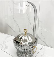 Nouveauté : Réchaud à nourriture de luxe avec couvercle émaillé de haute qualité pour hôtel, restaurant et usage domestique