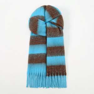 Bufanda cálida de invierno, nueva, gruesa, a rayas y colorida, muy vendida. - Product Image 1