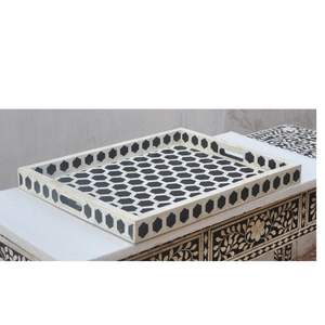 Handcrafted Luxury Bone Inlay <b>Tea</b> <b>Tray</b> Elegance for Sophisticated Serving household grade serving <b>tray</b> - Product Image 5