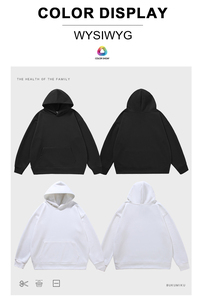 เสื้อสเวตเตอร์คอกลมชายขนาดใหญ่สำหรับชายและหญิงเสื้อมีฮู้ดคอตตอนออกกำลังกายแบบไม่มีสายรัด - Product Image 6