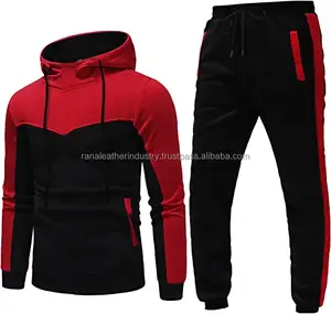 कस्टम पुरुषों Sweatsuit Velour स्वेटर Hoodies और Sweatpants घुड़दौड़ Tracksuit