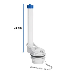 Foset a doppio scarico 2 'Set di valvole di scarico di 4 unità per servizi igienici in 2 pezzi in plastica con catena in acciaio inossidabile - Product Image 3
