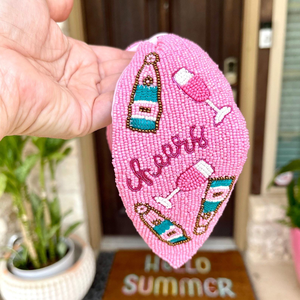 Luxury Party Beaded <b>Headband</b> Handmade Cheers Champagne Embroidered HairBand Accessories <b>for</b> <b>Women</b> Girls - Product Image 3