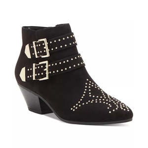 INC International Concepts Stivaletti da donna Iliana con borchie in stile western, neri, taglia 7 M - Product Image 1