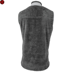 Chaleco de Invierno para Hombre, Forrado de Sherpa, Sin Mangas, con Cierre Completo, Cuello Alto, Cálido, Grueso, de Lana de Cordero, para Exteriores - Product Image 3