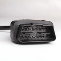 Cable de extensión OBD2 de 16 pines macho a hembra, arnés de cables de PVC universal de 50cm con montaje en panel para herramientas de diagnóstico automotriz