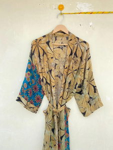 Festival Kimono de seda Robe Party Wear Kimono Mujeres Kimono de seda cosido a mano - Product Image 4