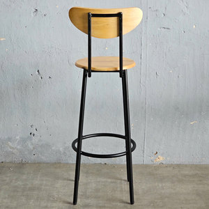 Tabouret de bar haut GBAK006 avec dossier, style farmhouse, en acier inoxydable et PU, design simple pour mobilier de bar ou chaise - Product Image 6